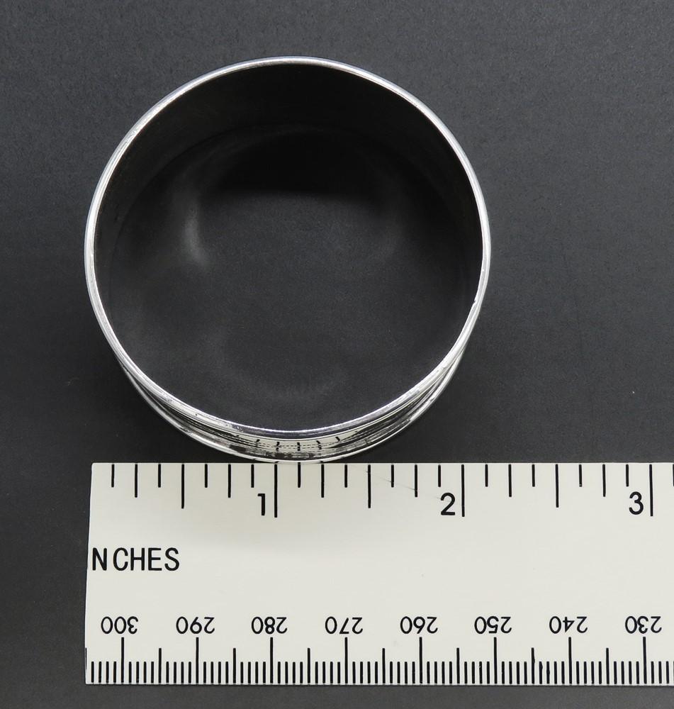 Antique Native American Indian Sterling Silver Engraved Napkin Ring