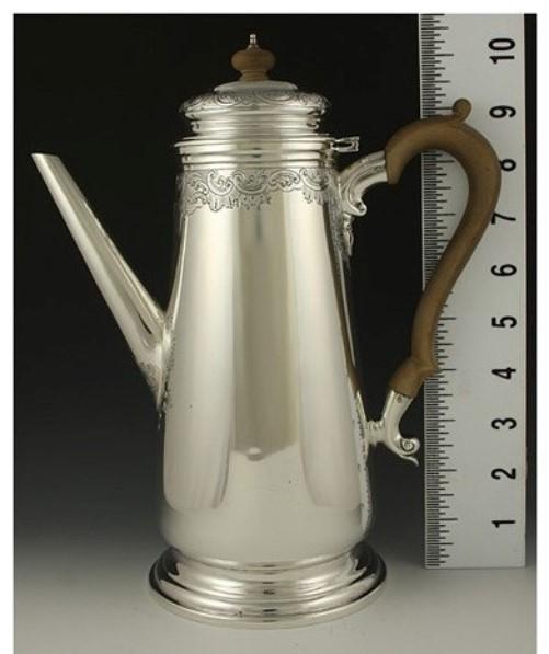 2 Antique 1916 English Sterling Silver Wood Coffeepots Teapots Crichton
