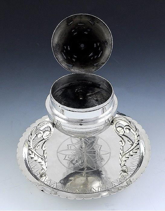 Vintage Middle Eastern Turkish Silver Incense Burner