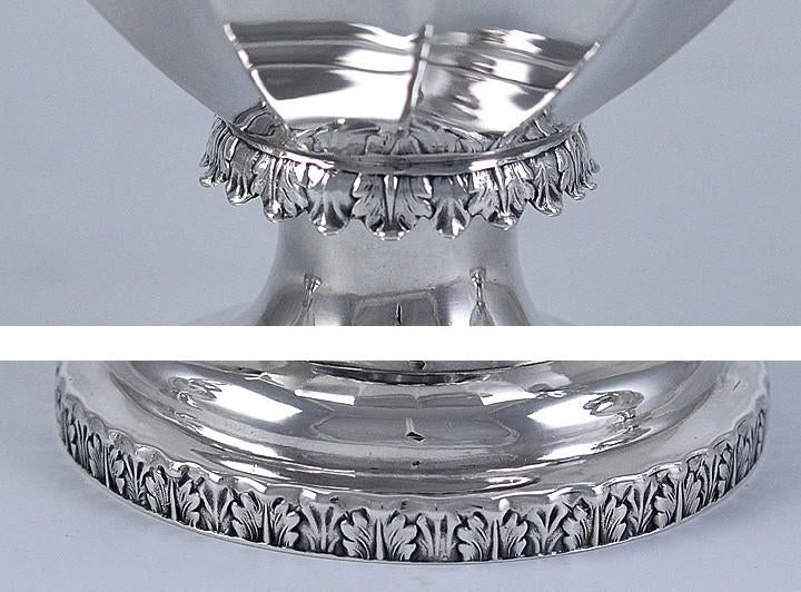 Antique c1850 Jones Ball Poor Boston American Coin Silver Coffee Tea Set