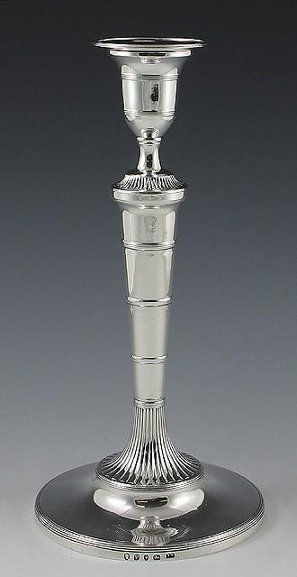 Pair Antique 1790 English Sterling Silver 3 Candle Candelabra Candlesticks