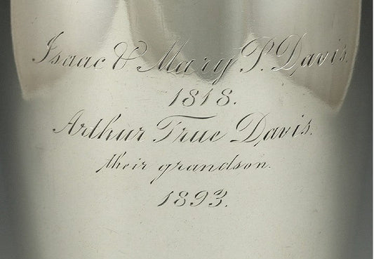 Antique 1818 American New York Coin Silver Beaker Cup