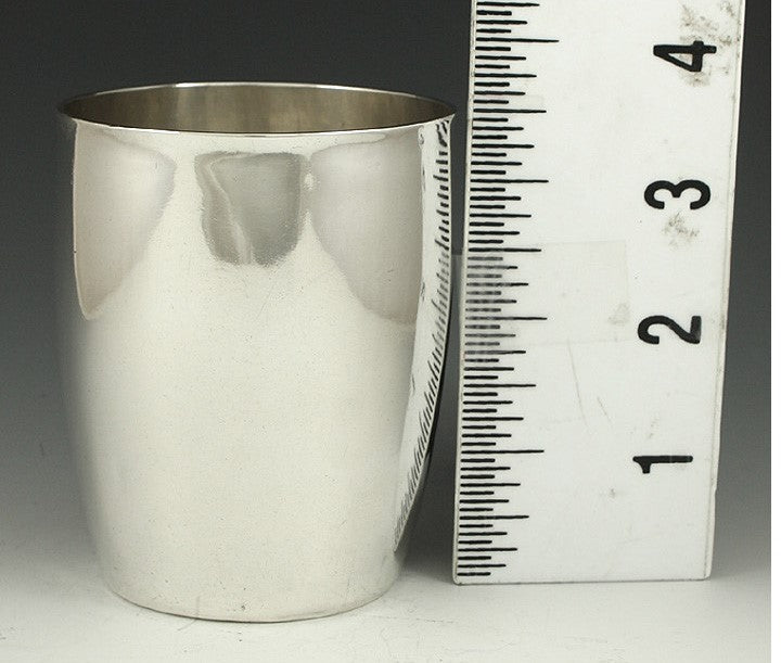 Antique 1818 American New York Coin Silver Beaker Cup