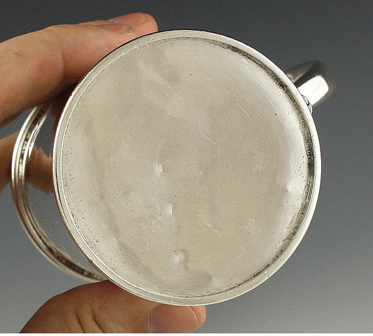 Classic Antique Early 1800s American Coin Silver Cup Mug