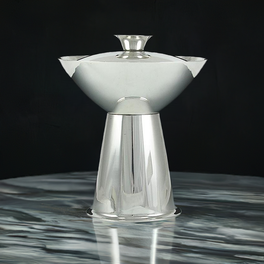 Vintage Modernist Sterling Silver Ciborium Covered Chalice Urn