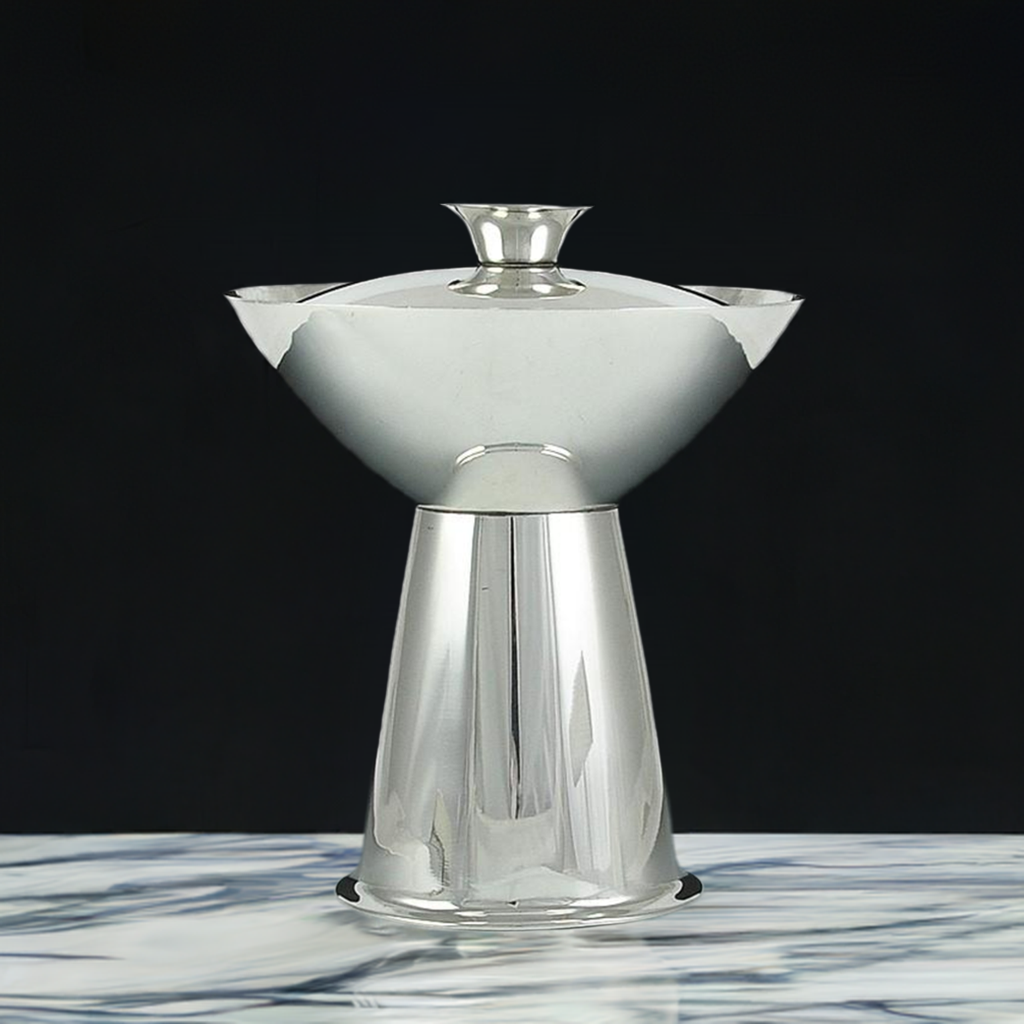 Vintage Modernist Sterling Silver Ciborium Covered Chalice Urn
