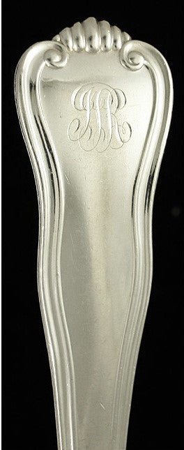 Antique Sterling Silver Frank Smith Newport Shell Stuffing Serving Spoon 11.5"