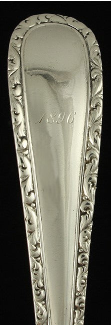 Antique Galt Davis Victorian Sterling Silver Platter Serving Stuffing Spoon