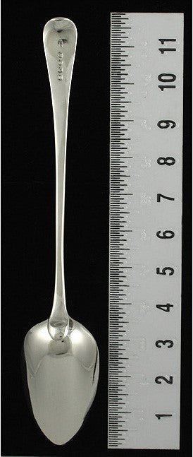 1805 Antique English Georgian Sterling Silver Platter Serving Stuffing Spoon
