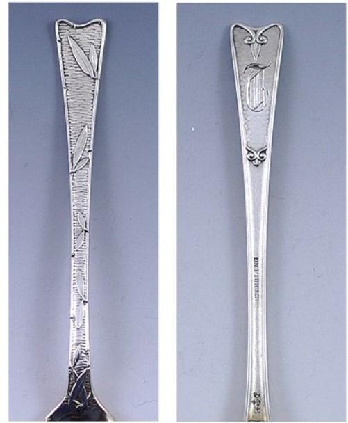 12 Antique c1875 Aesthetic Movement Gorham Sterling Silver Demitasse Spoons