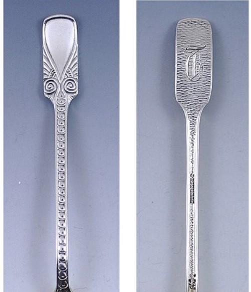 12 Antique c1875 Aesthetic Movement Gorham Sterling Silver Demitasse Spoons