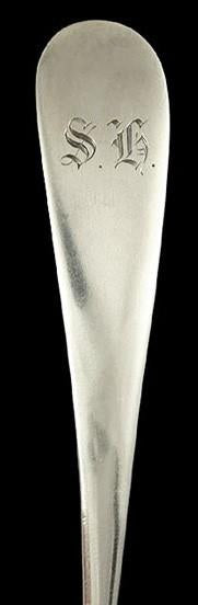 c1870 Antique Sterling Silver Whiting Matte Finish Straining Pierced Ladle