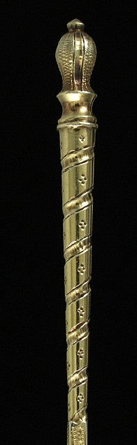 12 Antique 1850s French Gilt 950 Sterling Silver Engraved Demitasse Spoons 4 3/4