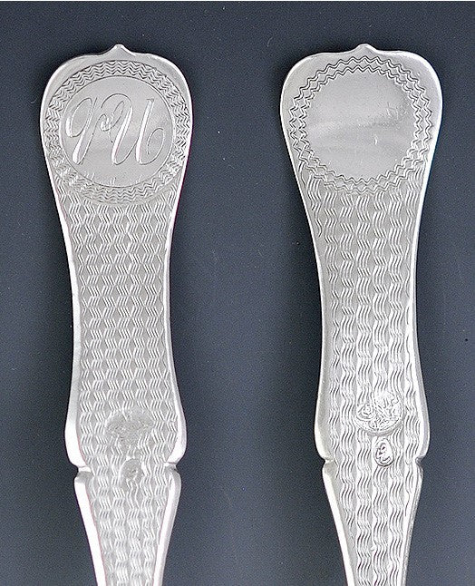10 Antique Turkish Silver Engraved Tea Coffee Spoons