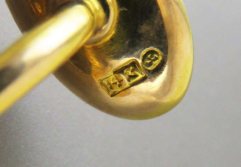 Antique c1900 American 14K Yellow Gold Victorian Style Cufflinks