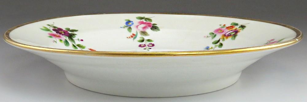 Great 10 Antique c1860s Colorful Floral Gilt Paris Porcelain Soup Bowls 8 1/2"