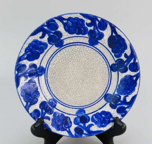 Antique Old Dedham Pottery Grape Clusters Pattern Small Bread Plate 6 1/8”