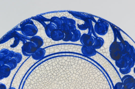 Antique Old Dedham Pottery Grape Clusters Pattern Small Bread Plate 6 1/8”