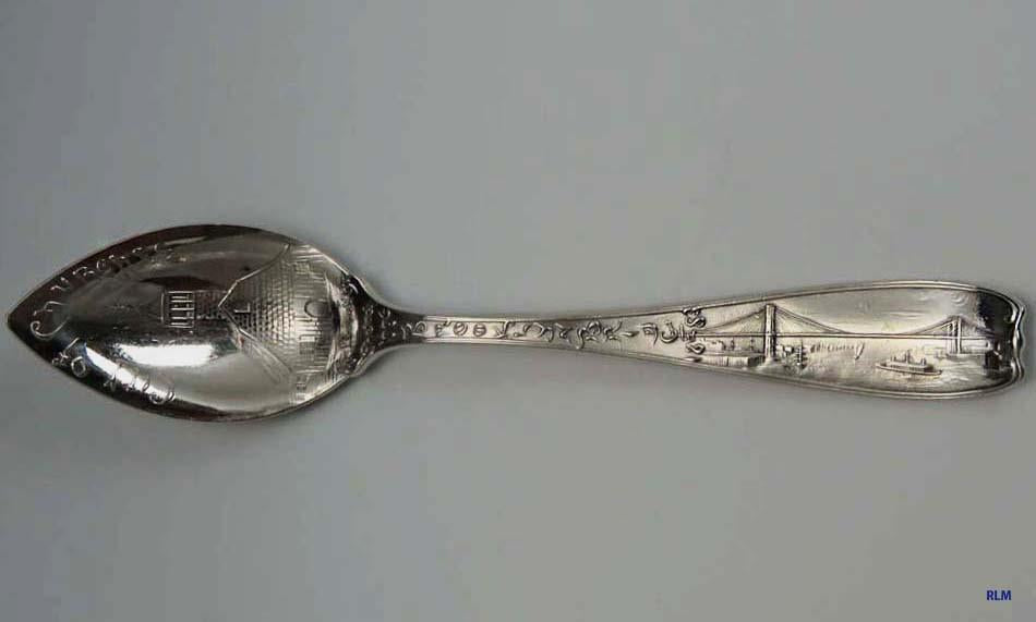 Antique Gorham Sterling Silver Brooklyn Souvenir Spoon