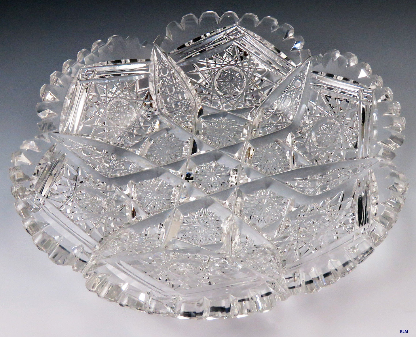 Classic 19th Century ABP American Brilliant Period Cut Glass Bowl or Dish