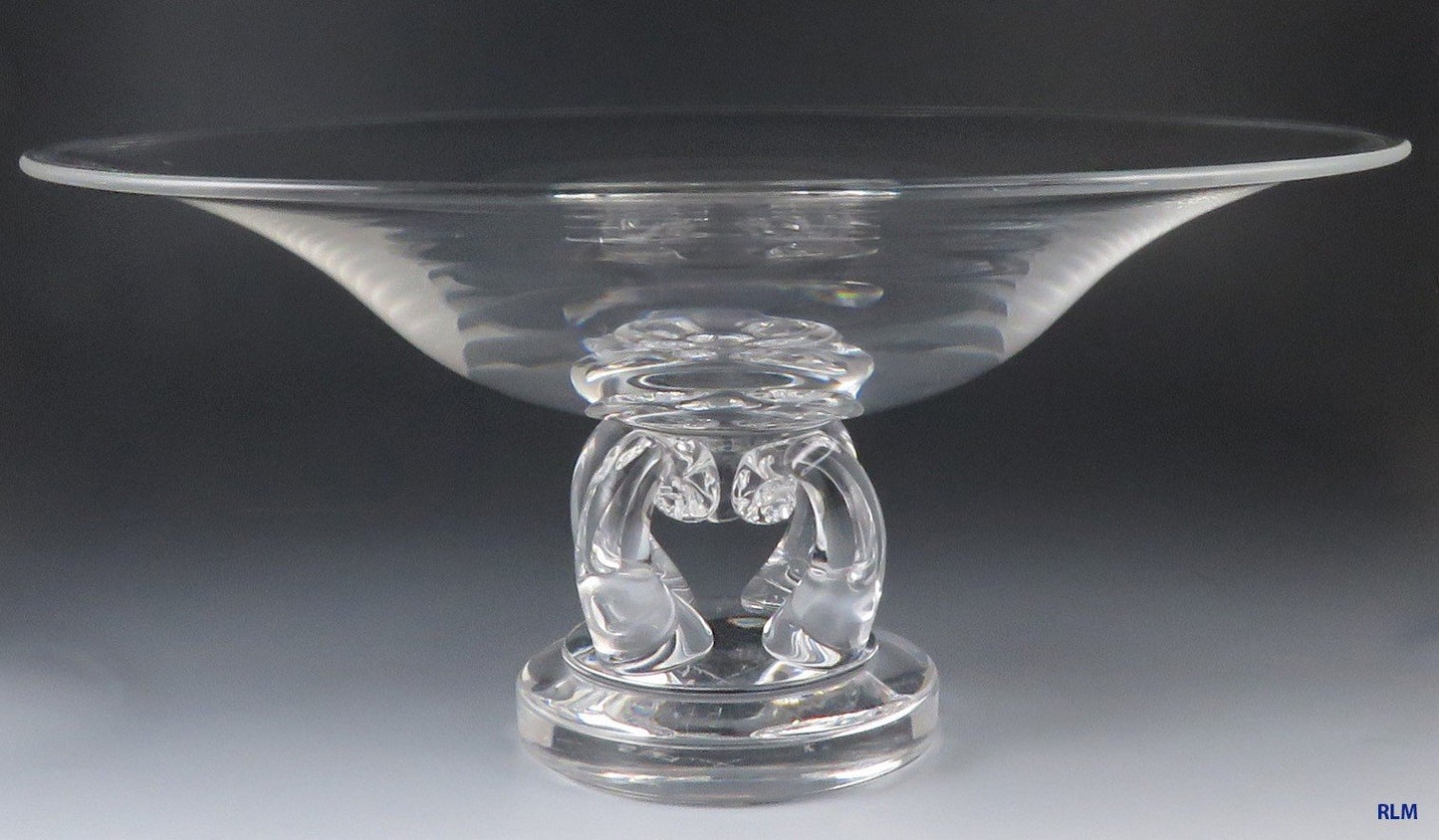 Stunning Graceful Hand Blown Art Glass Steuben 7884 Pedestal Bowl Dish