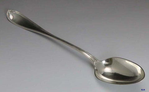 1857-1860 antique Jones, Shreve, Brown & Co. sterling silver serving spoon