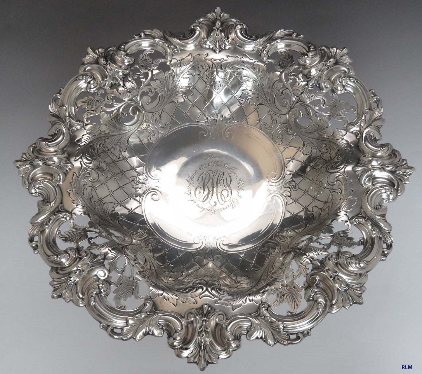 Circa 1920 US Army War College Sterling Silver Compote/Footed Serving dish
