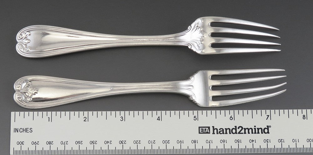 Nice set 12 Tiffany & Co Sterling Silver Colonial Dinner Forks 7 3/8"