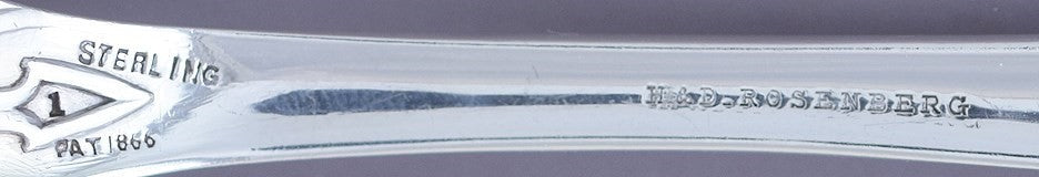 Antique Whiting Sterling Silver Ivy Large Casserole Serving Spoon 8 3/4"