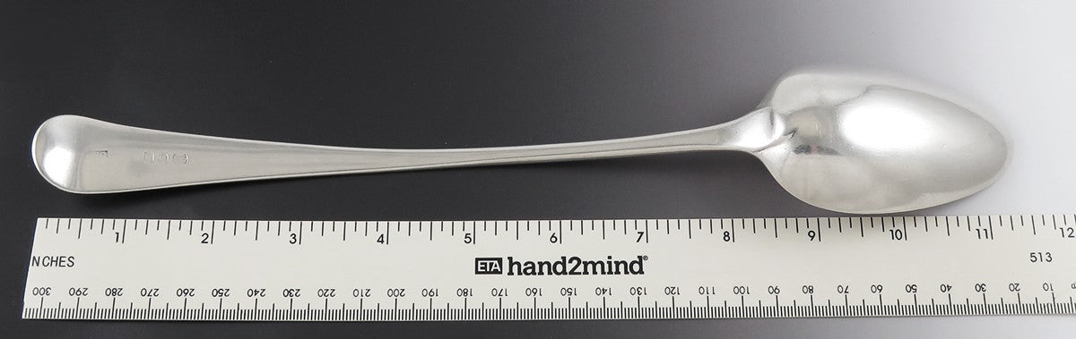 Antique 1791 Georgian English Sterling Silver Long Platter Serving Spoon NO MONO