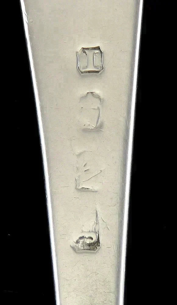 Antique 1805 Irish Georgian Sterling Silver Gold Wash Fruit Bowl Serving Spoon