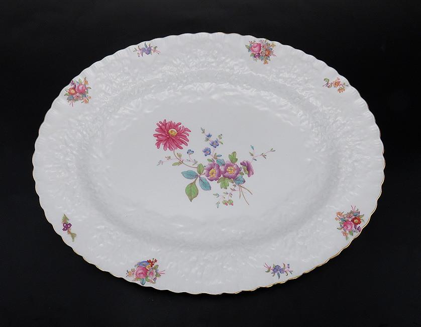 Copeland Spode Dresden Rose Savoy English Porcelain Serving Platter/Tray
