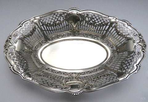Late 19th Century German Silver Pierced Decorative Dish or Bowl