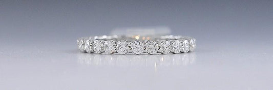 Must See Brand New ~1.04ct Diamond & Platinum Eternity Band Ring