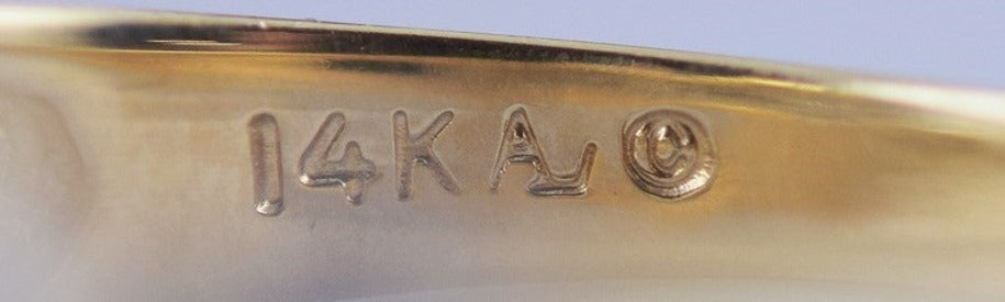 Dazzling 14k Yellow & White Gold & 1.5ct Diamond Wave Ring Size 6.25