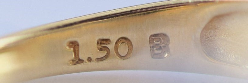 Dazzling 14k Yellow & White Gold & 1.5ct Diamond Wave Ring Size 6.25