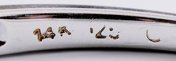 Elegant 14K White Gold & .25CT Diamond 10 Stone Anniversary Band Ring