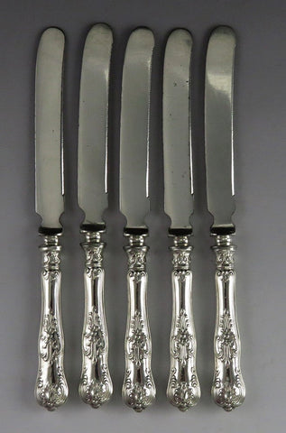 Great Set Classic 5 Dominick & Haff Sterling Silver King Fruit Knives