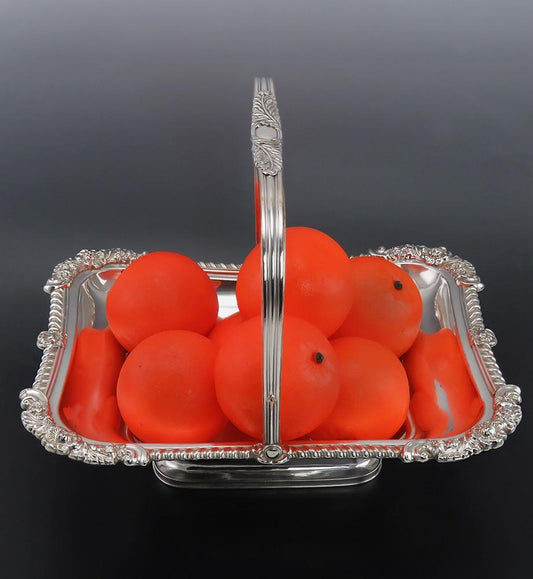 Antique Georgian Regency Old Sheffield Silver Plate Handled Cake Basket ANTQ