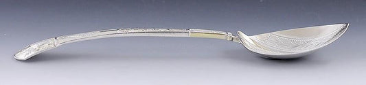 Antique c1875 Sterling Silver Gorham Japanese Gold Wash Sugar Shell Spoon