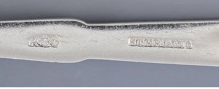Antique c1875 Sterling Silver Gorham Japanese Gold Wash Sugar Shell Spoon