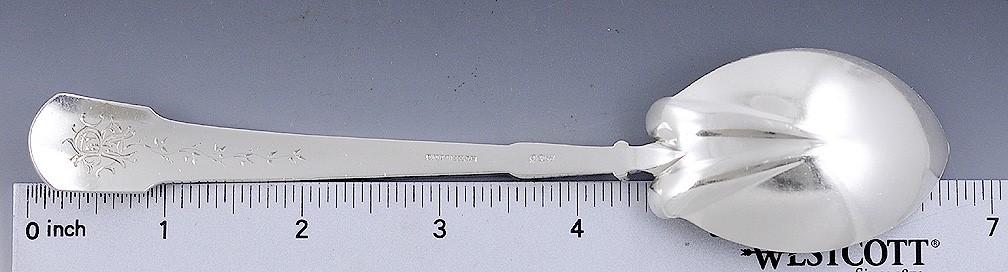 Antique c1875 Sterling Silver Gorham Japanese Gold Wash Sugar Shell Spoon