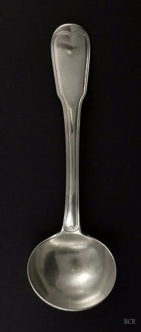 Sunshing Chinese Export Silver Fiddle Thread Pattern Tudor Ladle