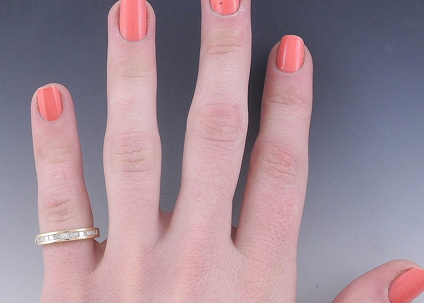 Exquisite .50ct Diamond 14k Yellow Gold Anniversary Band Ring Size 6
