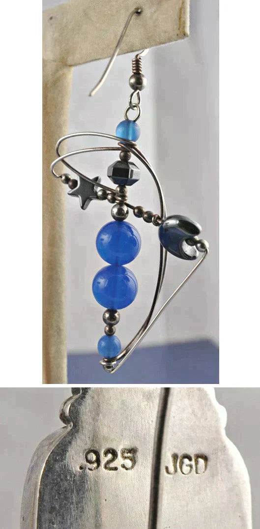 3 pc Lot of Earrings 4 Pierced Ears Sterling Hematite