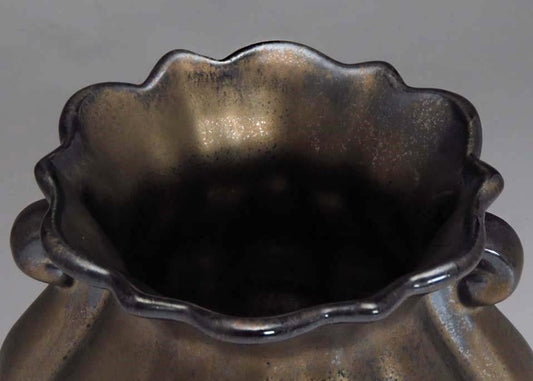 Stunning 1928 Camark Pottery Bronze Glaze Vase