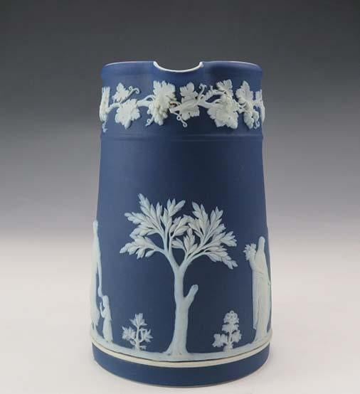 Antique 19th Century Wedgwood Blue Jasperware Pitcher Jug
