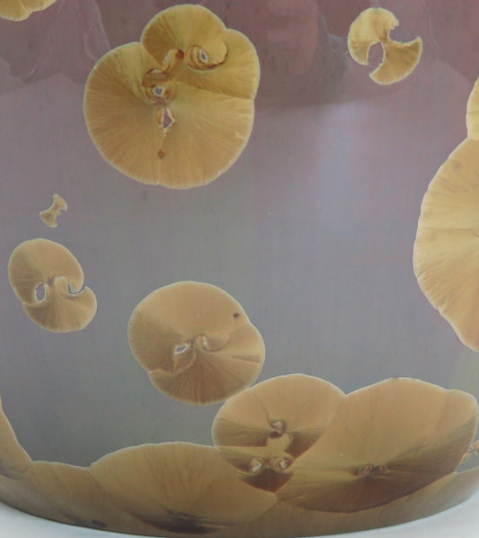 Wonderful Modern Japanese Crystalline Glaze Brown Pottery/Vase