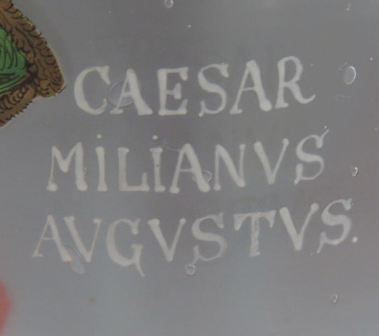 Early 1800's- Late 1800's Hand Painted & Hand Blown Flip Glass Cup