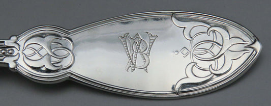 Circa 1858 (11) Polhemus Oriental Sterling Silver Dinner Forks